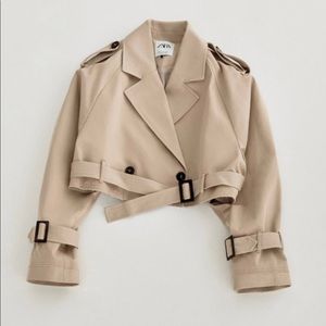Zara cropped trench coat